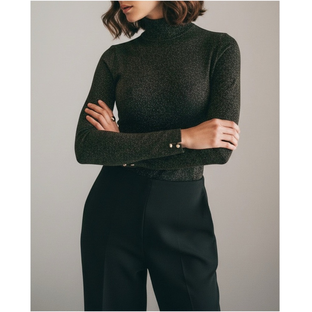 SÉZANE Omaya Long Sleeve Knit Top, Gold, Small